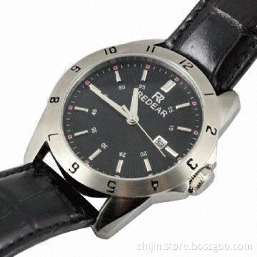 Stainless steel men's watch with CE and RoHS certificates, OEM is welcome